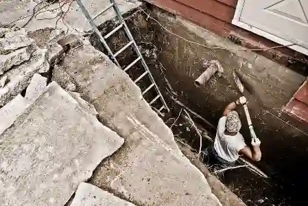 Foundation wall bowing repair in Milwaukee by McCoy Contractors